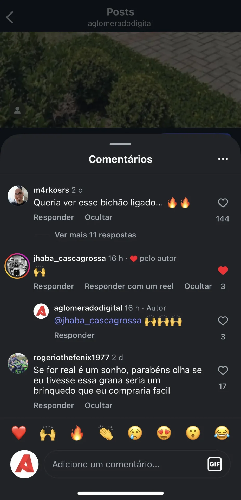 Comentário comunidade
