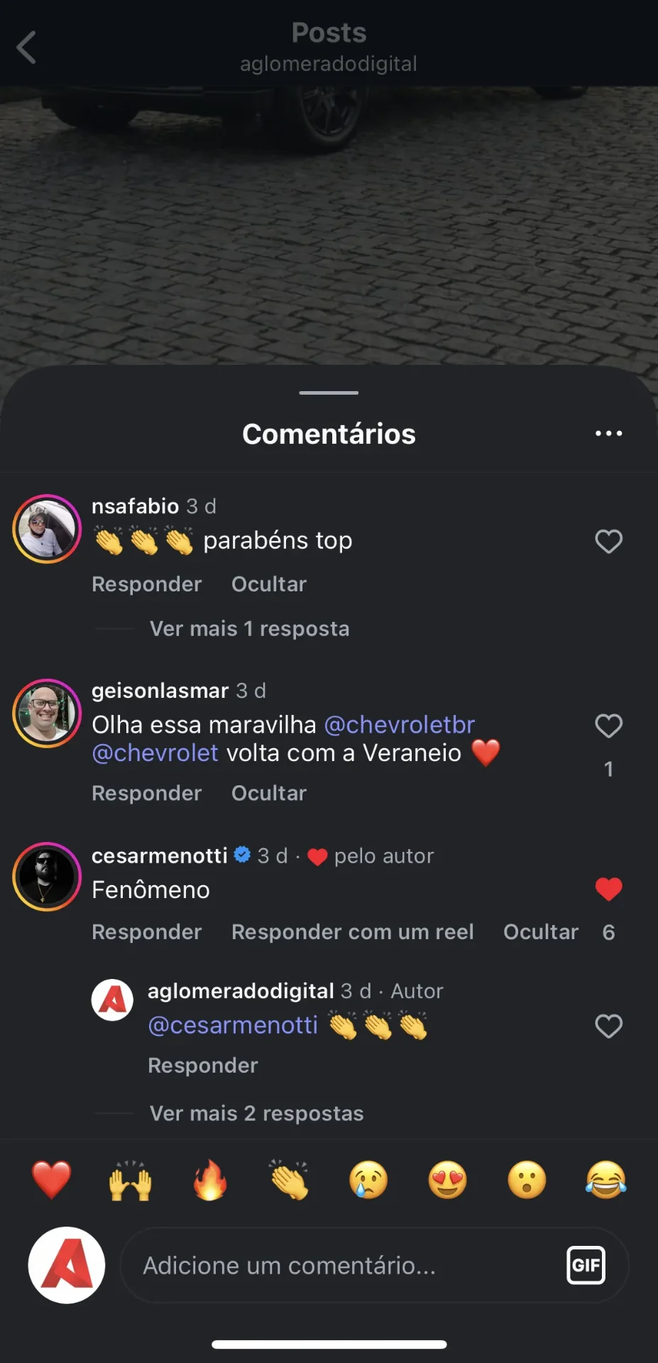 Comentário comunidade